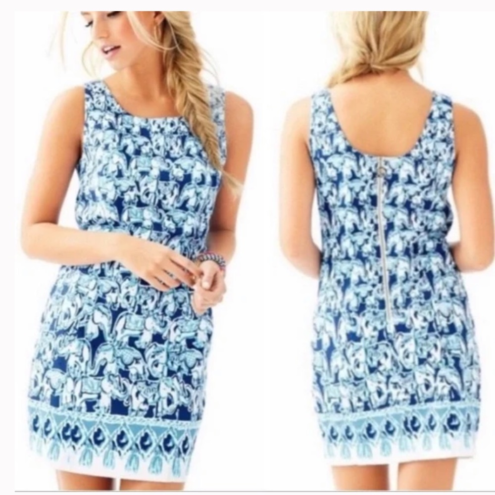 Lilly Pulitzer Get Trunky Cathy Shift Dress Size 2